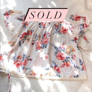 Off the shoulder floral top
